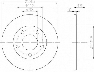 HELLA PAGID 8dd355105681 -  Тормозной диск